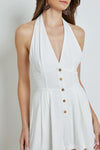 Riley Halter Button Detail Romper