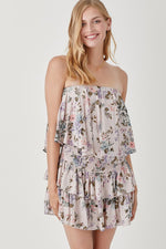 Ivy Floral Tube Top Ruffle Romper - Floral