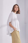 Amanita Relaxed Fit Dolman Sleeve Top - White