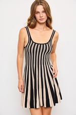 Elizabeth Knit Stripe A-Line Mini Dress