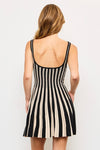 Elizabeth Knit Stripe A-Line Mini Dress