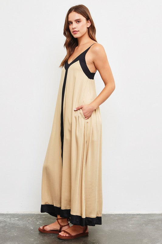 Mireya Color Block Maxi Dress