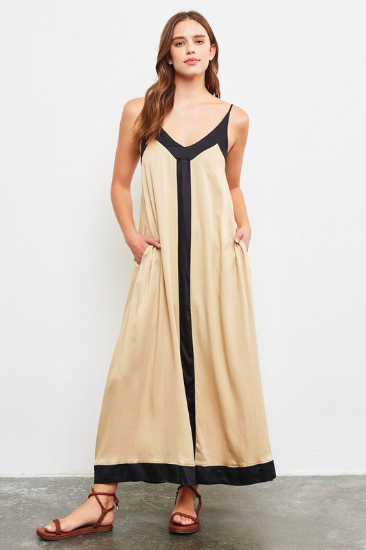 Mireya Color Block Maxi Dress