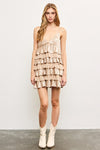 Lillee Multi Layer Tiered Ruffle Mini Sequin Dress