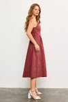 Maddy A-Line Square Neck Maxi Dress