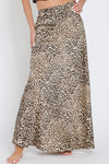 Cannie Satin Leopard Maxi Skirt - Leopard