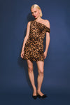 Ellena Leopard Asymmetrical Mini Dress