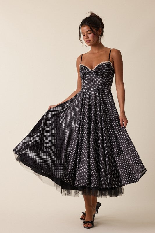 midi dress natalie Polka Fit & Flare Tulle Hem – Girls Will Be Girls Marshalls Clearance Marshalls Evening This one is for Size:5.5 USA (MEX 22.5) palm-springs