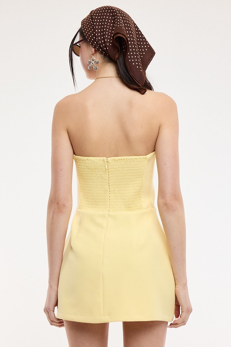 Anaise Strapless Front Pocket Mini Dress