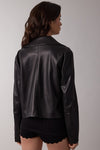 Alycia Faux Leather Pocket Detail Jacket