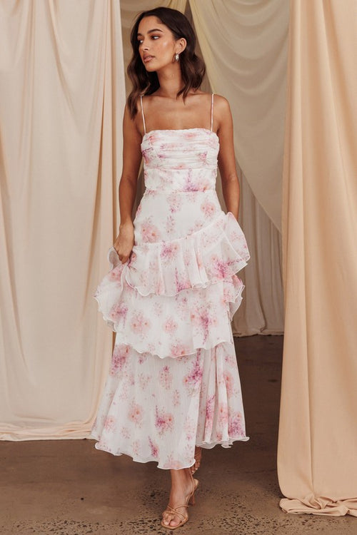 Yalin Floral Flowy Tiered Maxi Dress