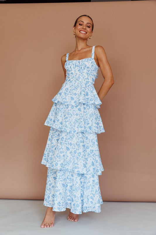 Delphine Tiered Floral Maxi Dress