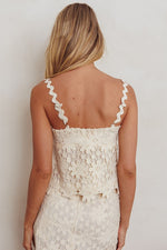 Katana Front Lace Up Crochet Top & Maxi Skirt Set
