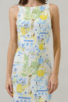 Cathy Summer Print Open Back Maxi Dress