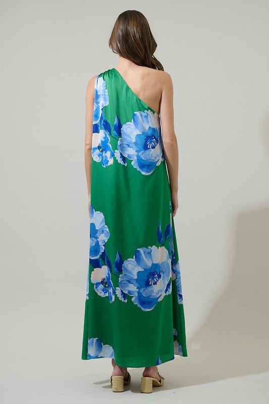 Lyn Floral One Shoulder Maxi Dress