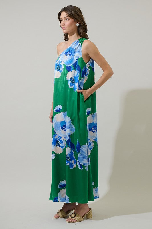 Lyn Floral One Shoulder Maxi Dress