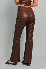 Vanessa Faux Leather Strapless Top & Pants Set