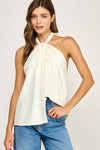 Claudia Halter Open Back Flowy Top - Off White