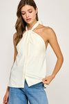 Claudia Halter Open Back Flowy Top - Off White