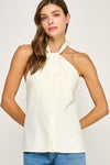Claudia Halter Open Back Flowy Top - Off White