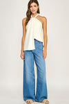 Claudia Halter Open Back Flowy Top - Off White