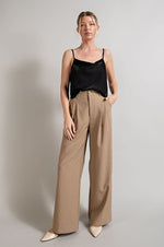 Macey Satin Cami Top - Black