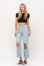 Reyna Vintage Crop Flare Jeans - Cloud Blue / BEST SELLER