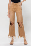 Reyna Vintage Crop Flare Jeans - Washed Rust / BEST SELLER