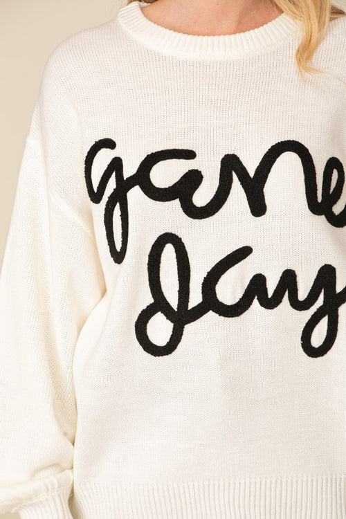 "Game Day" Long Sleeve Crew Neck Sweater