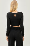 Jessica Top and Pants Set - Black