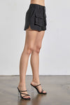 Jemima Front Pocket Cargo Shorts - Black
