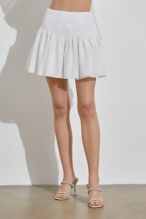 Xena Off Shoulder Top And Ruffle Mini Skirt Set