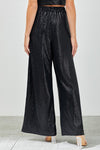 Lindsey Flared Bottom Sequin Pants - Black