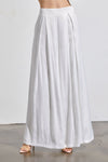 Anastasia Satin Butterfly Sleeve Top & Pants Set - White
