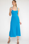 Robin Ribbed Knit Midi Dress - Blue