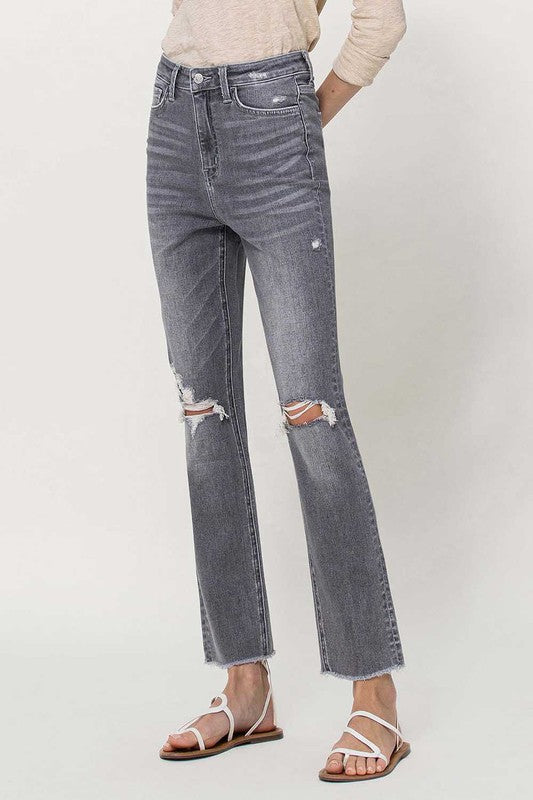 Julianne High Rise Distressed Stretch Ankle Jeans