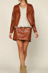 Oaklynn Faux Leather Jacket - Camel