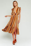 Estelle Striped Midi Dress
