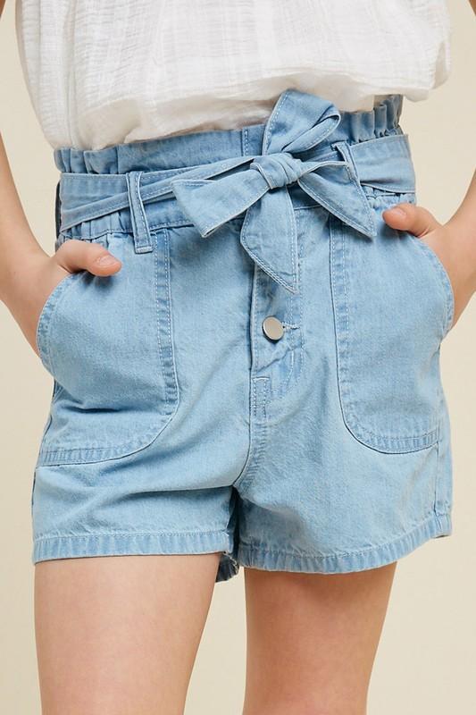 Women's Extra High-Rise Paperbag Shorts in Blue Size 18 | White House Black Market Women's Extra High-Rise Paperbag Shorts in Blue Size 18 | White House Black Market