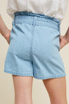 Girls Collection - Aisyah Belted High Waisted Paper Bag Shorts