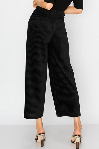 Rachel Corduroy Crop Pants - Black – Girls Will Be Girls