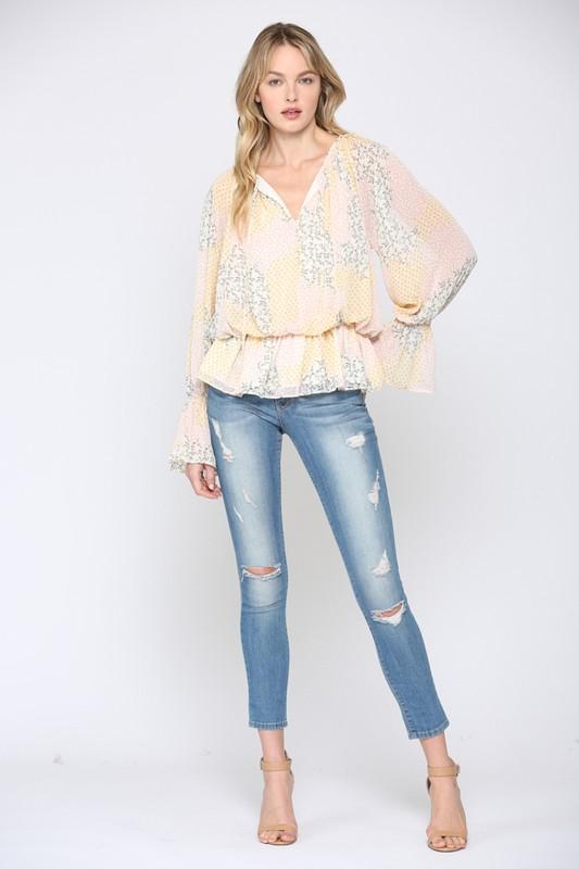 Wilma Floral Chiffon Blouse