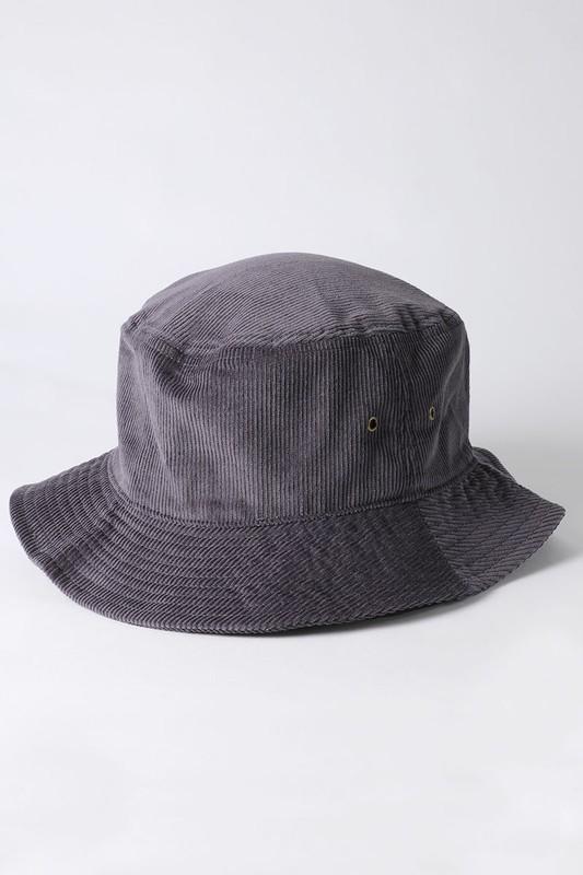 Karim Corduroy Bucket Hat - Dark Grey