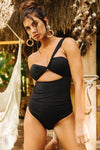 Brigette One Shoulder One Piece Swimsuit - Black
