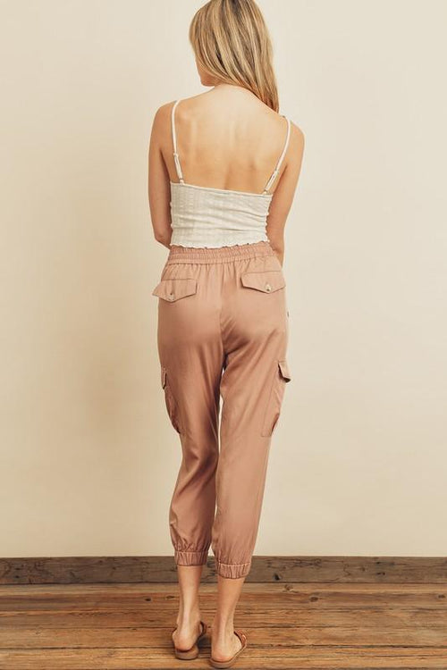 Kira Cargo Joggers - Pale Rose