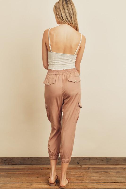 Kira Cargo Joggers - Pale Rose