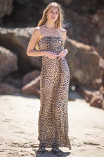 Mikaela Strapless Leopard Print Jumpsuit