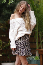 Theodora Off Shoulder Sweater Top - Ivory