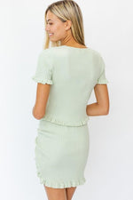 Marianna Asymmetrical Ruched Skirt Set