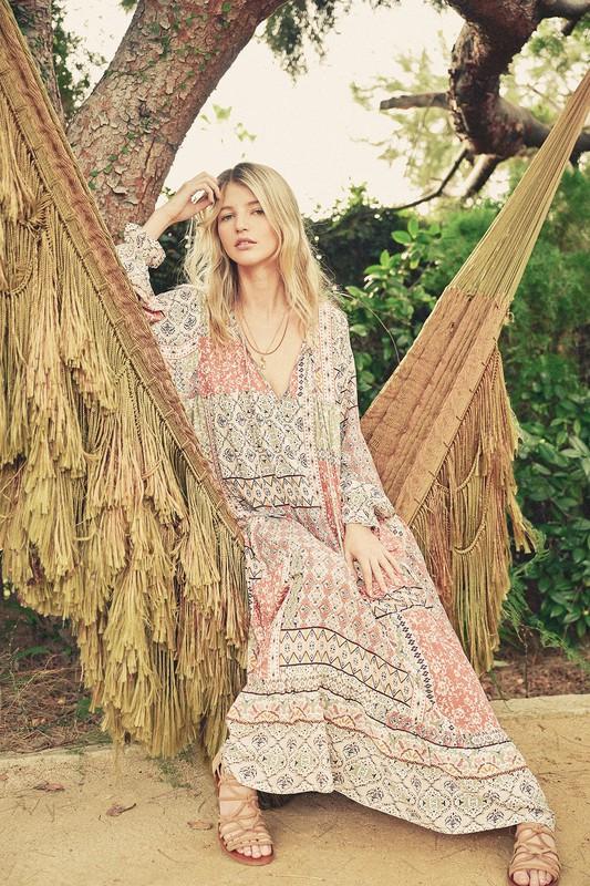 Shiloh Boho Patchwork Maxi Dress